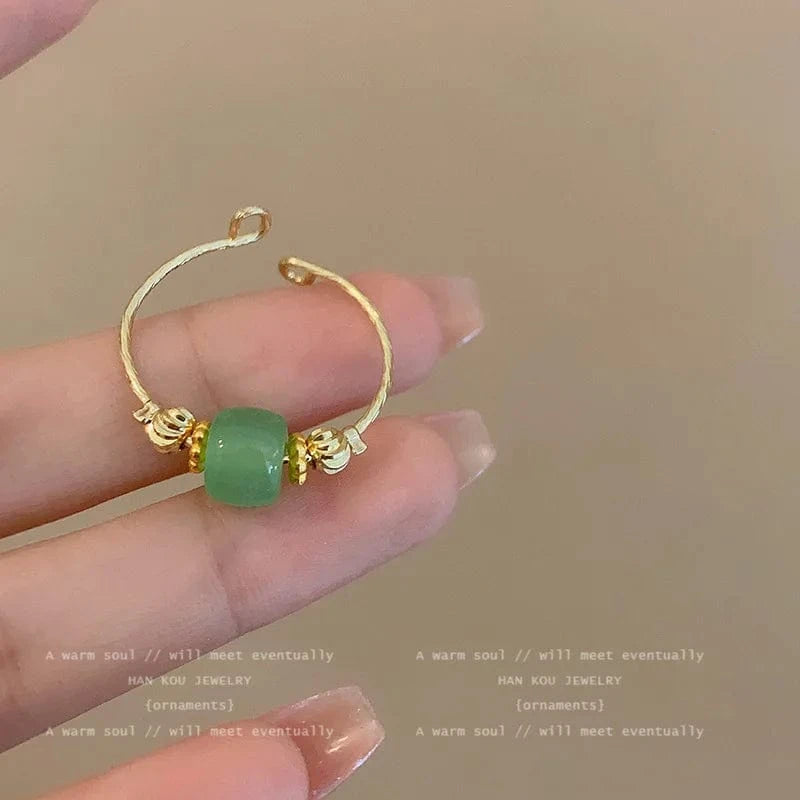 Open / As pic / J836 Luxury Zircon Heart Rings Opening Adjustable Weave Rhinestone Ring Engagement Wedding Jewelry Fashion for Women Girlfriend Gifts
