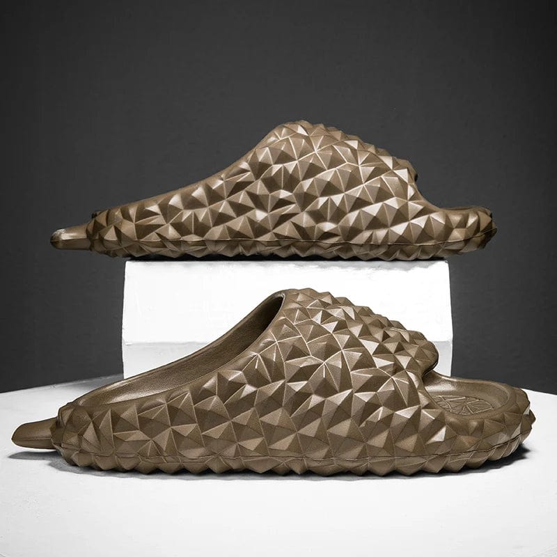 Open Toe Fruit Summer Beach Men Funny Durian Memory Foam Slippers Outdoor Sandals for Women