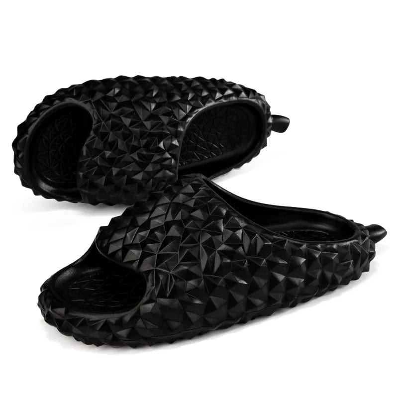 Open Toe Fruit Summer Beach Men Funny Durian Memory Foam Slippers Outdoor Sandals for Women