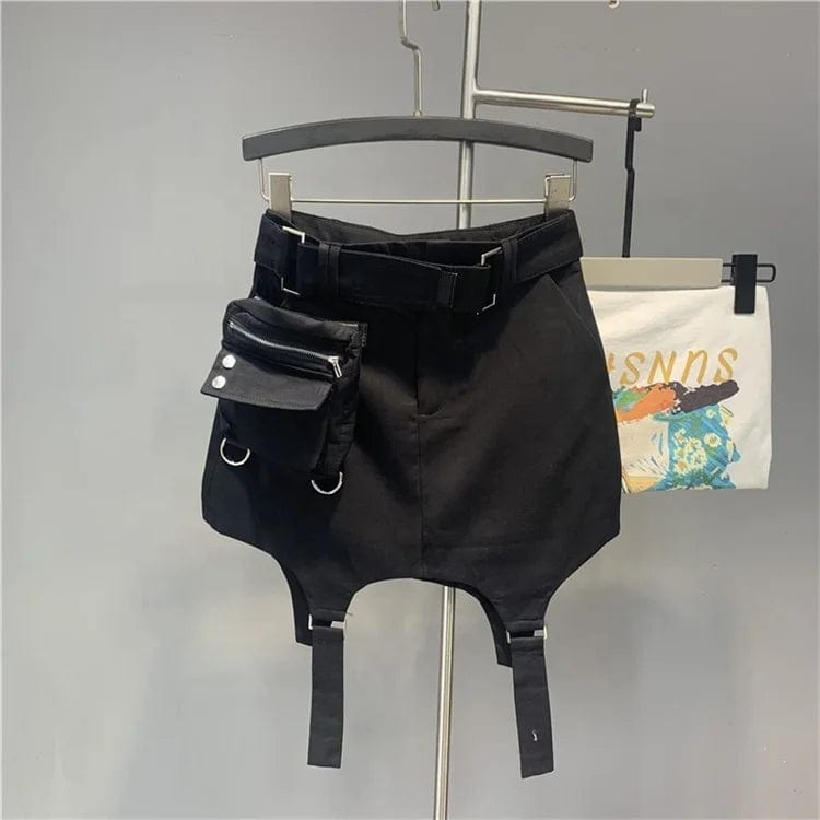 Orange Skirt Women 2024 Summer New High Waist Casual Sports Skirts Sexy A- Line Short Skirt Femme With Belt