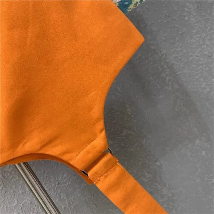 Orange Skirt Women 2024 Summer New High Waist Casual Sports Skirts Sexy A- Line Short Skirt Femme With Belt