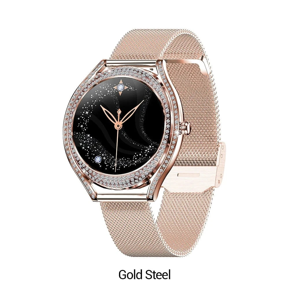 Original Smart Watch V66 / Gold Steel 2024 New Arrival Smart Watch V66 Reloj Inteligente Smart Watch AMOLED BT Calling Smart Watch for Women Ladies