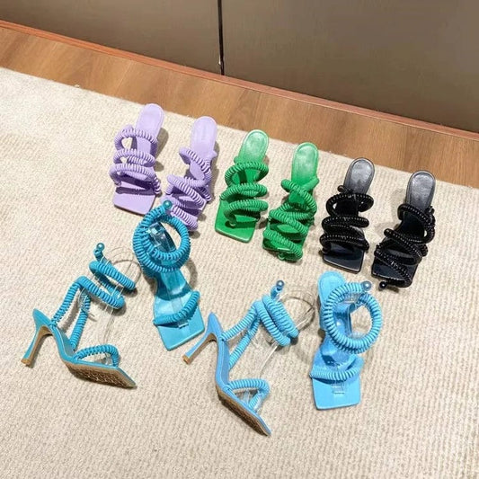 OUDINA 2022 Trendy Fashion Elegant High Quality High Heel Shoes For Women Sandals High Heels