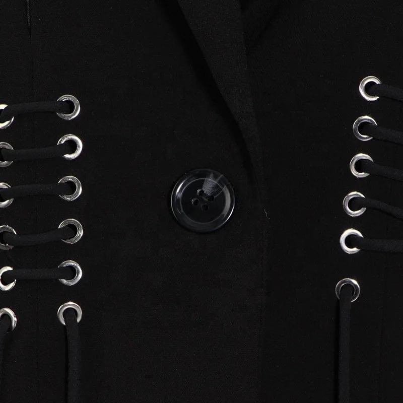 OUDINA 2024 New Fashion Temperament Heavy Industry Strap Design Suit Women's Niche Style Vest Jacket