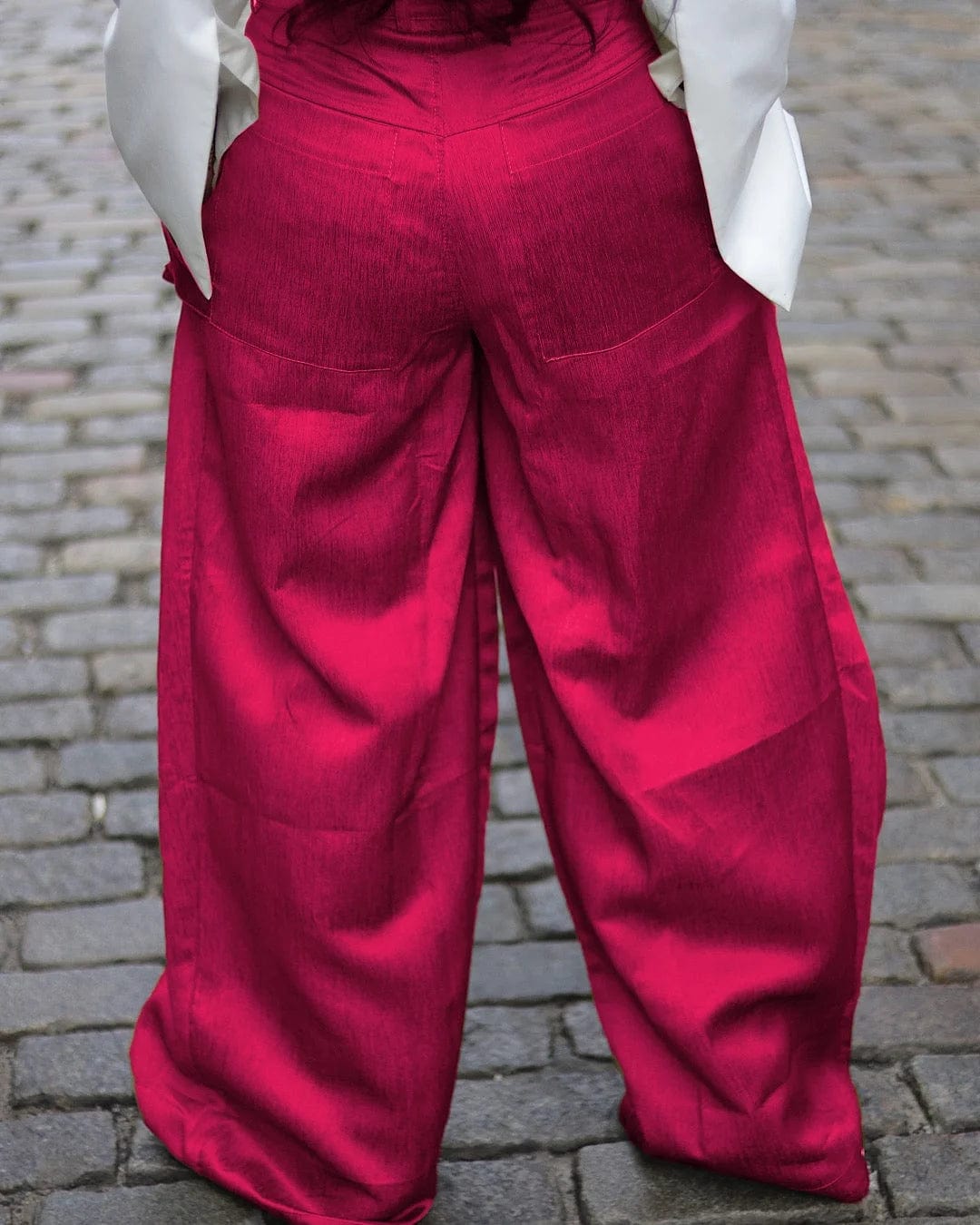 OUDINA 2024 Spring Oversized Loose Detachable Three-dimensional Pocket Wide Leg Pant Casual Trousers Women's Pants