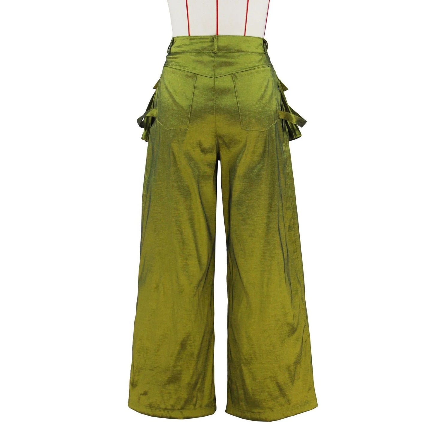 OUDINA 2024 Spring Oversized Loose Detachable Three-dimensional Pocket Wide Leg Pant Casual Trousers Women's Pants