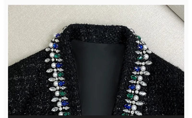 OUDINA OEM Customized Fashion Off Shoulder Waist Retraction Suits Blazer Femme Elegant Blazers Ladies Women