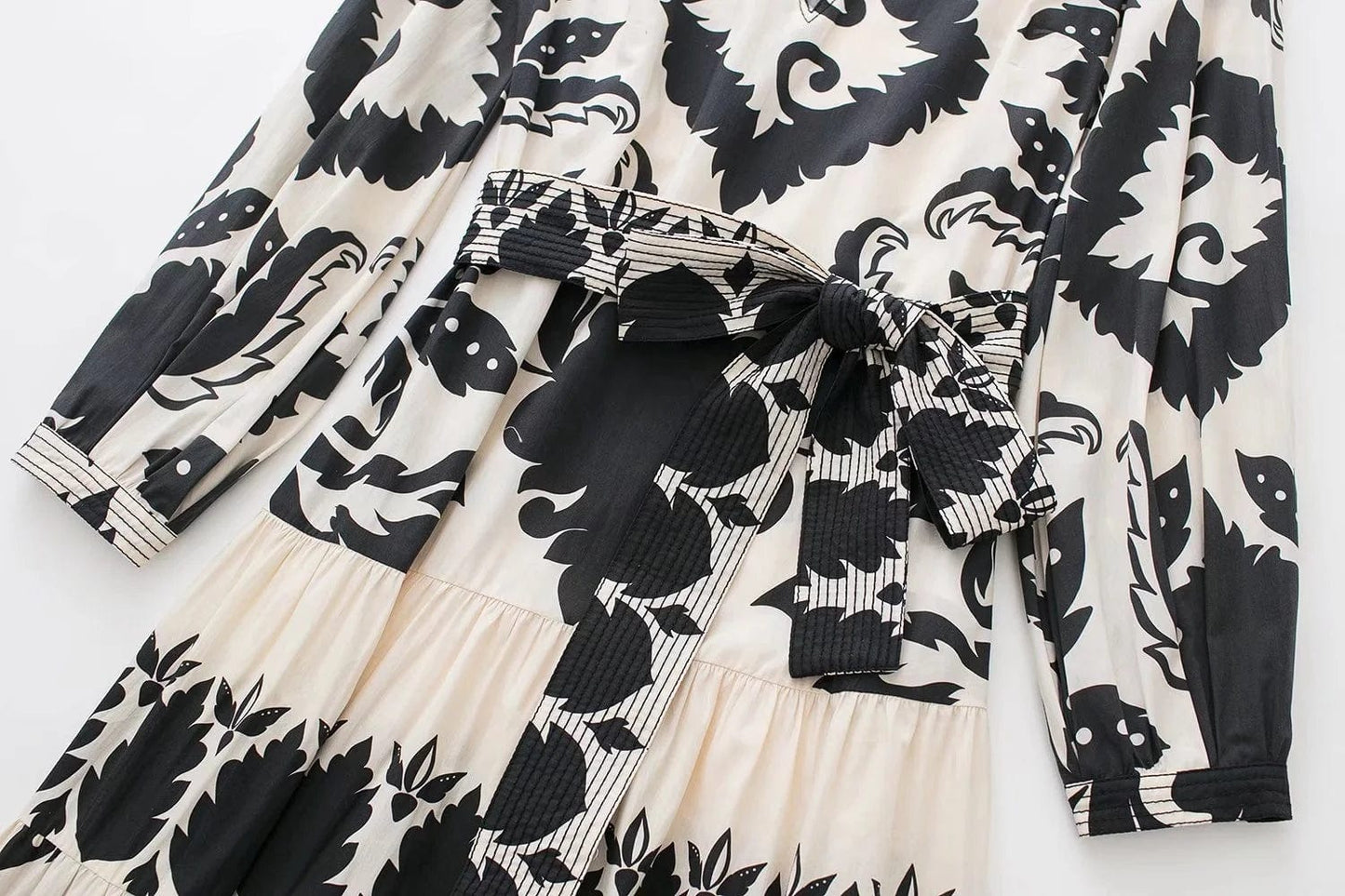 OUDINA Wholesale New Products Casual Loose African Women Dresses 2022 Long Sleeve Printed Dress