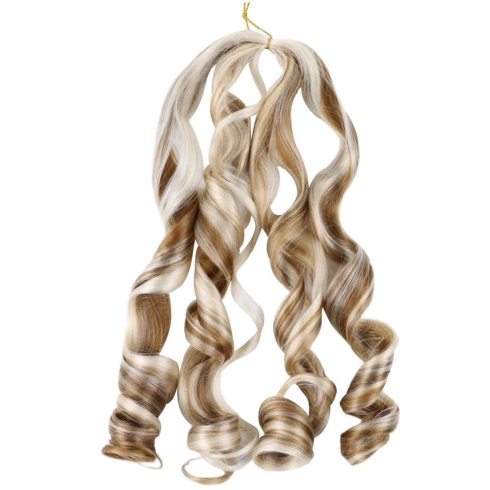 P27/613 / 16 Inches Hot sell Synthetic deep hair bulk crochet braids 150g french curls synthetic braiding hair