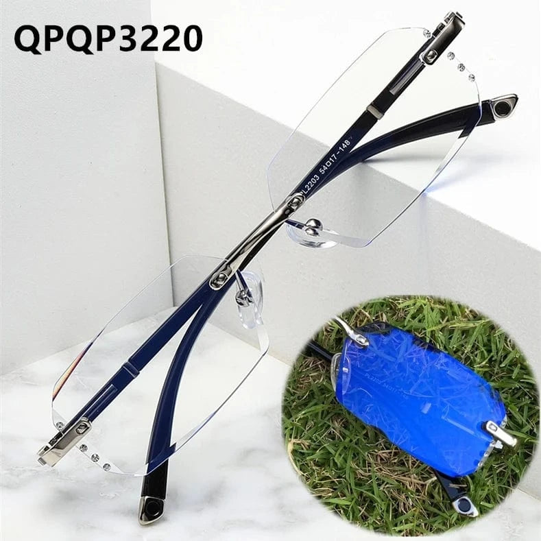 P3 / Cat Eye anti blue light photochromic white gold metal diamond 2024 photogray anti reflection bezel computer women frames for eye glasses