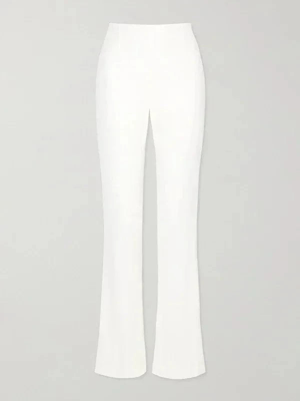 Pants / M Beautyblue White Pants for Women High Waist Pants New Casual Solid Color Simple Bootcut Pant Elegant Office Commute Female