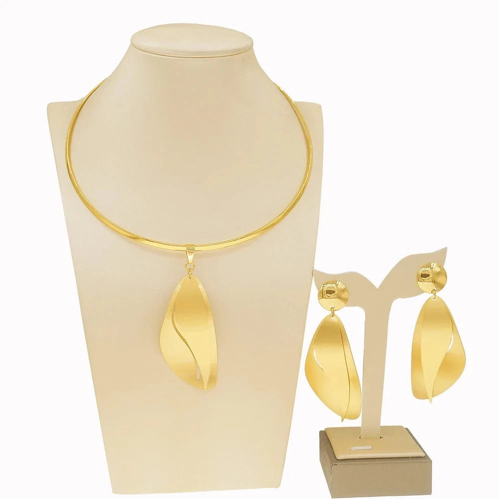 Party High Quality Necklace Jewelry / Adjustable / N220029 Zhuerrui Party High Quality Necklace Jewelry Brazilian Gold Ladies Jewelry Luxury Dubai Jewelry Sets N220029