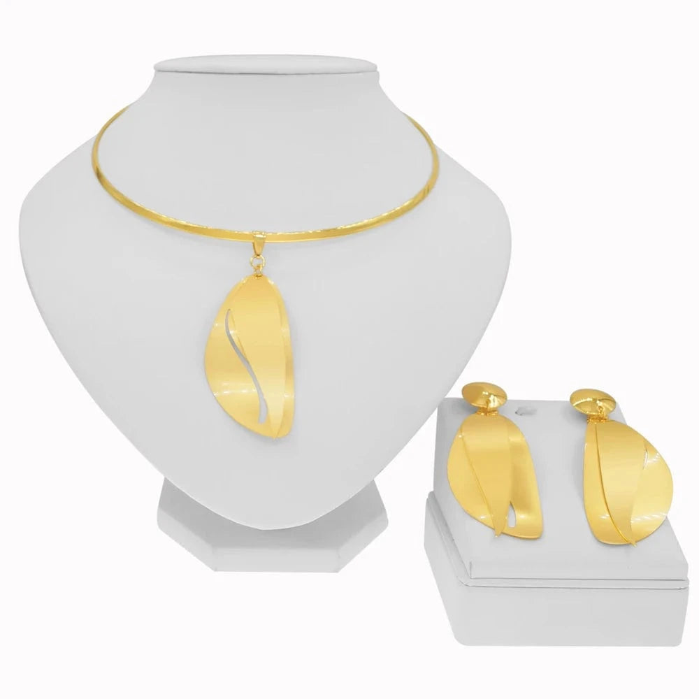 Party High Quality Necklace Jewelry / Adjustable / N220029 Zhuerrui Party High Quality Necklace Jewelry Brazilian Gold Ladies Jewelry Luxury Dubai Jewelry Sets N220029