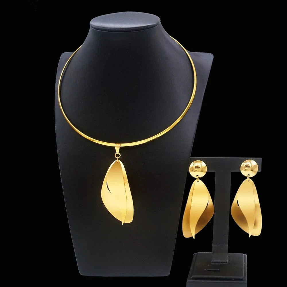 Party High Quality Necklace Jewelry / Adjustable / N220029 Zhuerrui Party High Quality Necklace Jewelry Brazilian Gold Ladies Jewelry Luxury Dubai Jewelry Sets N220029
