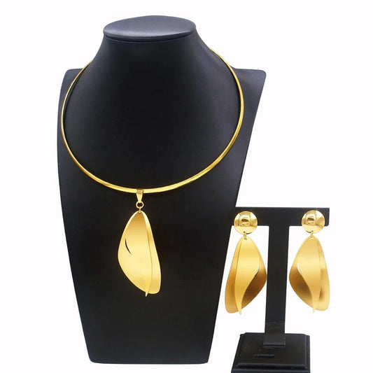 Party High Quality Necklace Jewelry / Adjustable / N220029 Zhuerrui Party High Quality Necklace Jewelry Brazilian Gold Ladies Jewelry  Luxury Dubai Jewelry Sets N220029