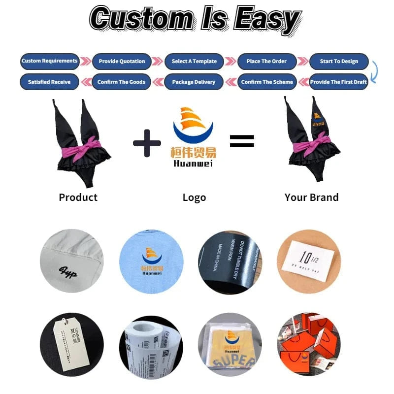 PASUXI Custom Logo New Solid Color Two Piece Swimsuit Bathing Suits Sexy Bikinis Woman Plus Size Swimwear Beachwear 2024