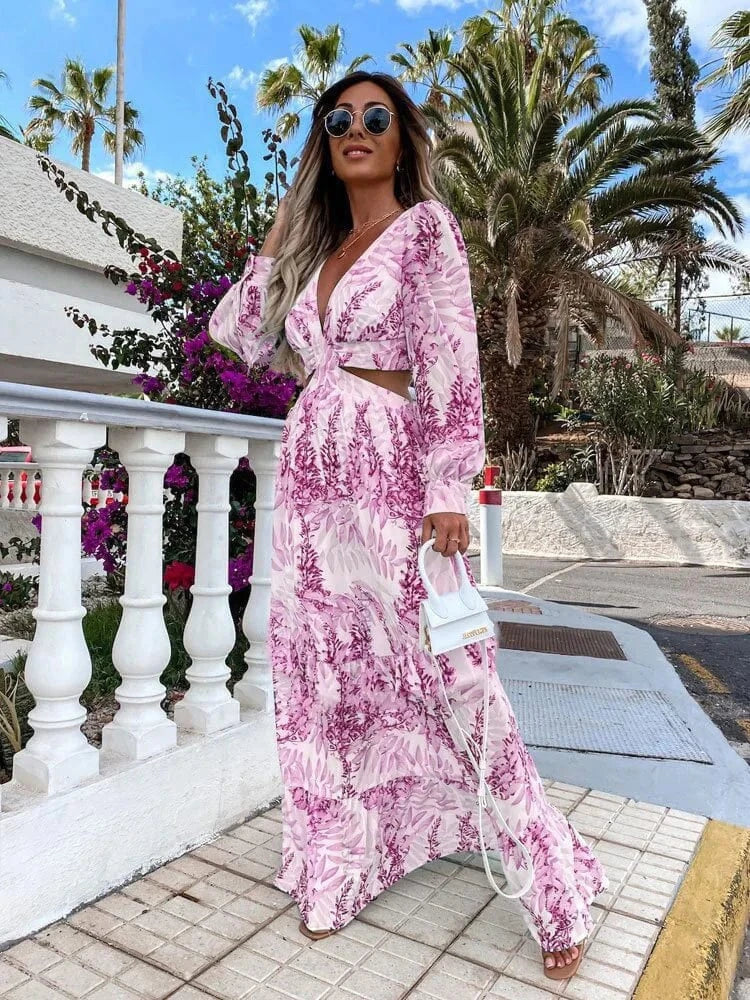 PASUXI Wholesale Lady Sexy Dresses Summer Fashion Print Plus Size Dress Girl Party Casual Dresses Women
