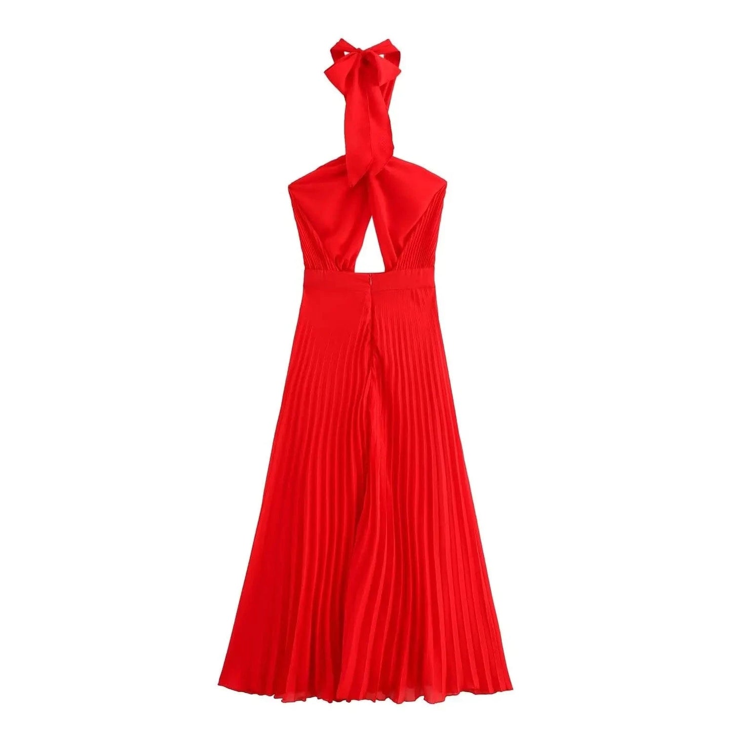 PB&ZA Women 2024 summer New Chic Fashion Small pleated collar Dress Vintage Sleeveless Female Dresses Vestidos robe Mujer