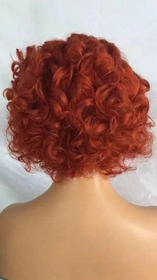 picture color / 10 Inches short human hair wigs for women Front lace wig human hair make women more beautiful A variety of colors a variety of styles