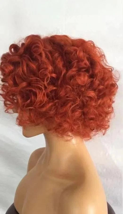 picture color / 10 Inches short human hair wigs for women Front lace wig human hair make women more beautiful A variety of colors a variety of styles