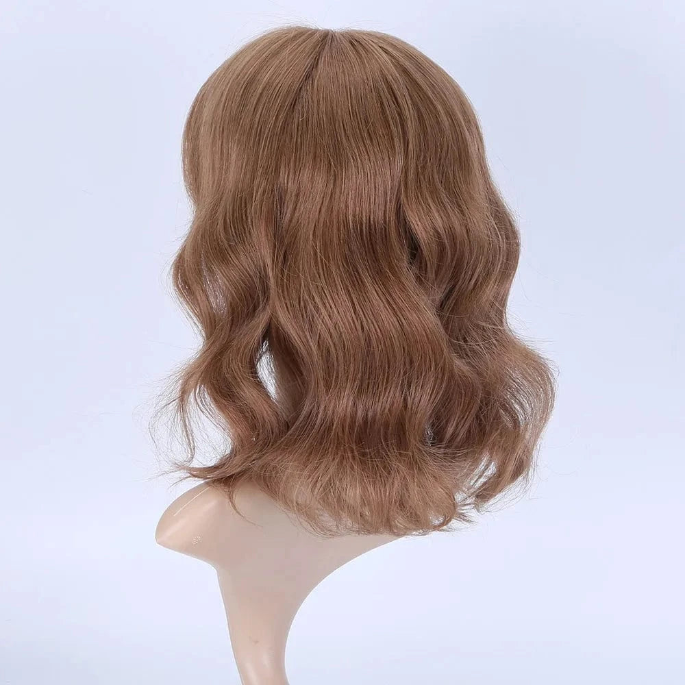 Picture Color / 12 Inches Topelles new ready 12inch top quality brown color mono human hair wigs for women