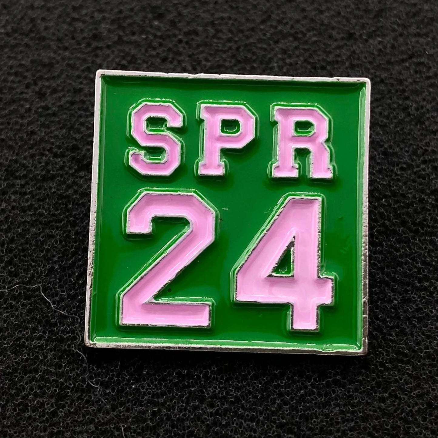 pin / pink words on Green Greek Sorority Colorful SPR 24 Spring Enamel Brooches Pins Brooches Jewelry Brooch Lapel Pin Women's Jewelry