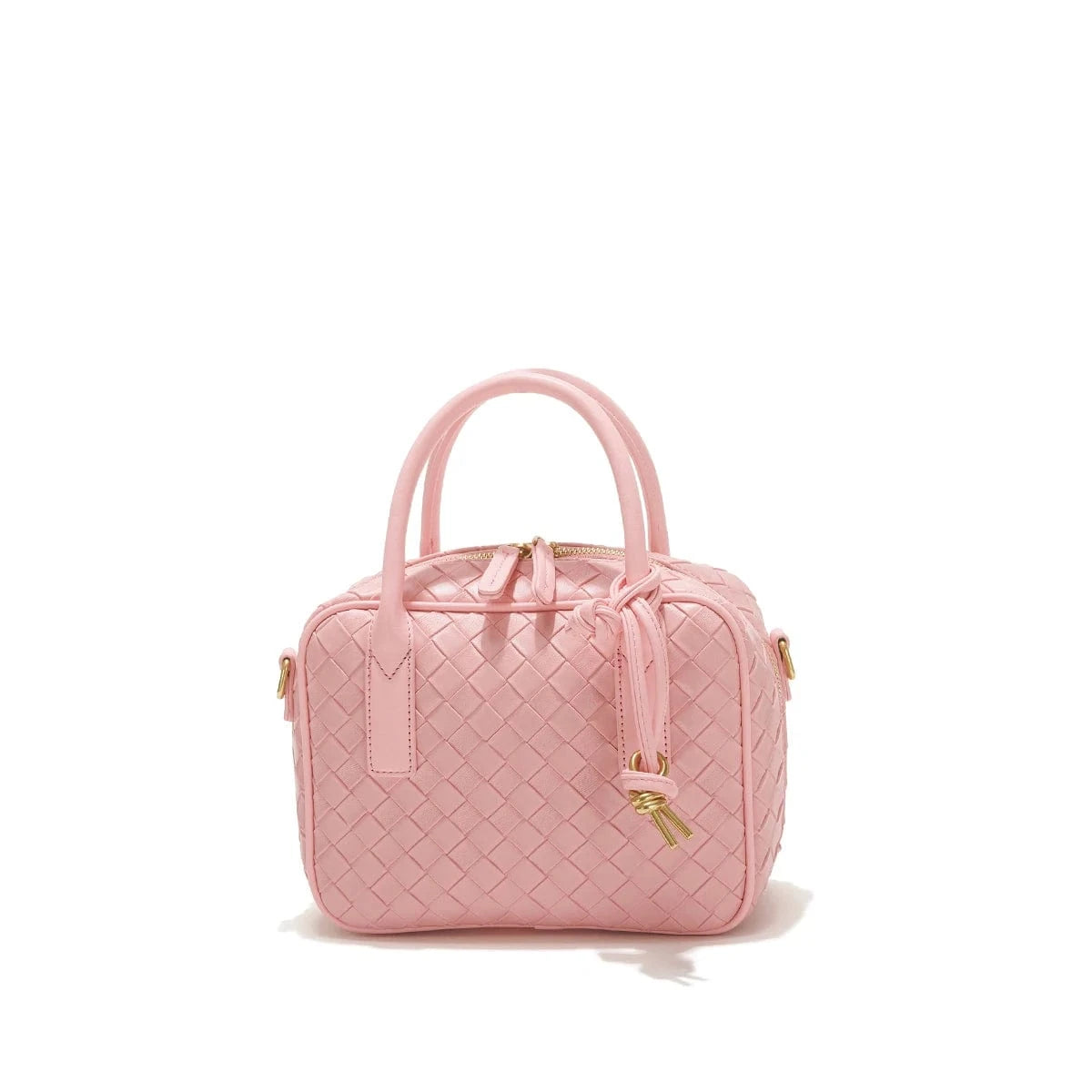Pink 2024 New Europe and the United States retro braided bag high quality French ladies handbags fashion trend shoulder crossbody bag