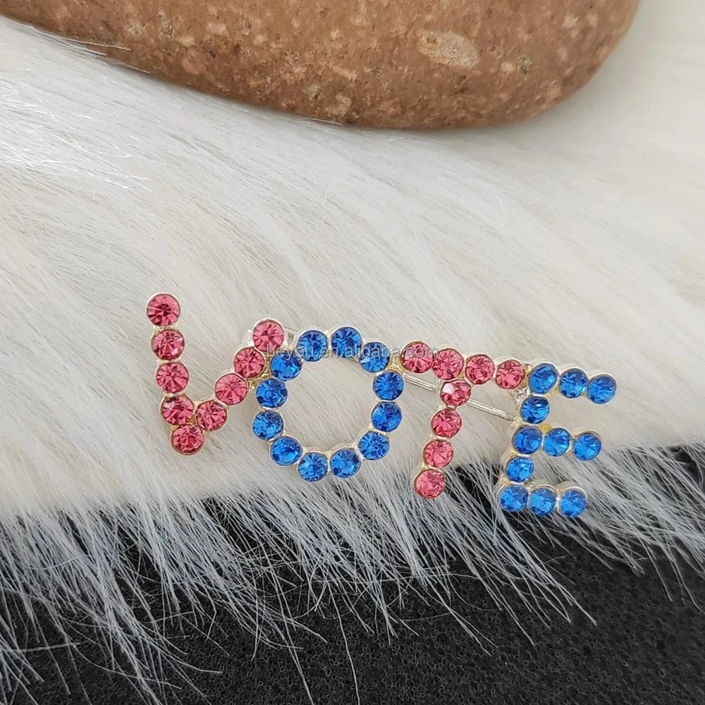 Pink Blue Greek Sorority Jack and Jill VOTE Pearls Brooch JJ  Lapel Pin for Women Girl Graduation Gift Jewelry