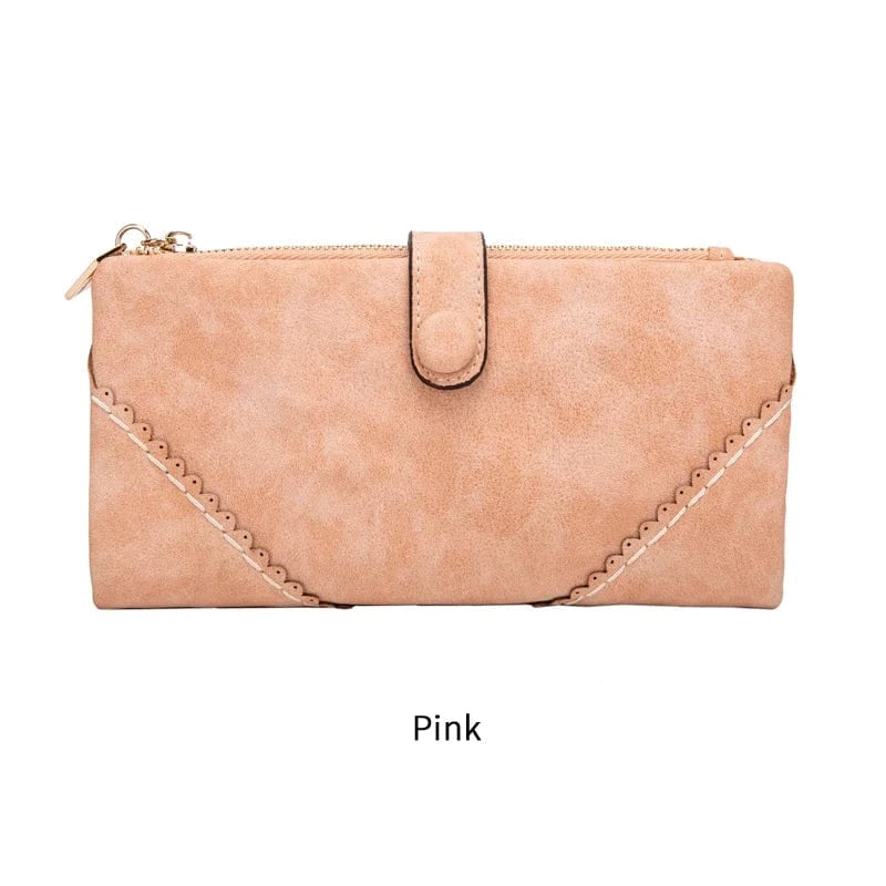 Pink MIYIN 2024 hot selling women wallet Long Retro ladies purse Multifunction wallet card holder cartera women's wallets