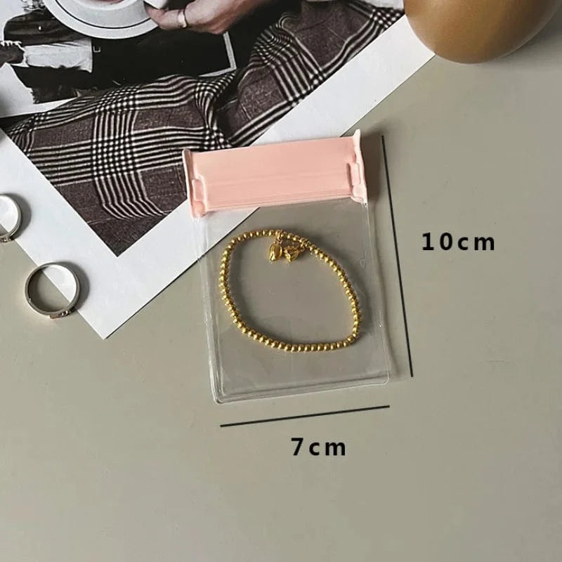 Pink Pink Jewelry Bag Small Size Dust Proof Pouch Rings Earrings Storage Bags EVA Anti-oxidation Sealed Bag