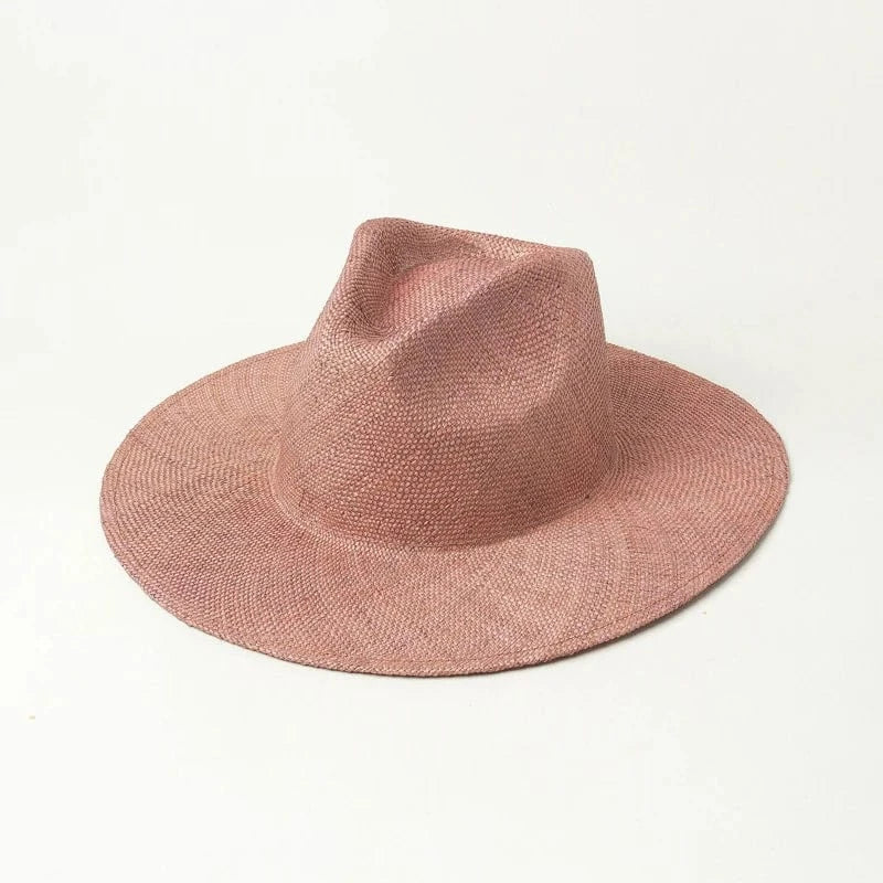 pink Shinehats OEM Custom Logo Wholesale Wide Brim Fedora Panama Summer Hat Sombrero Chapeau Women Cowboy Sun Beach Straw Hats