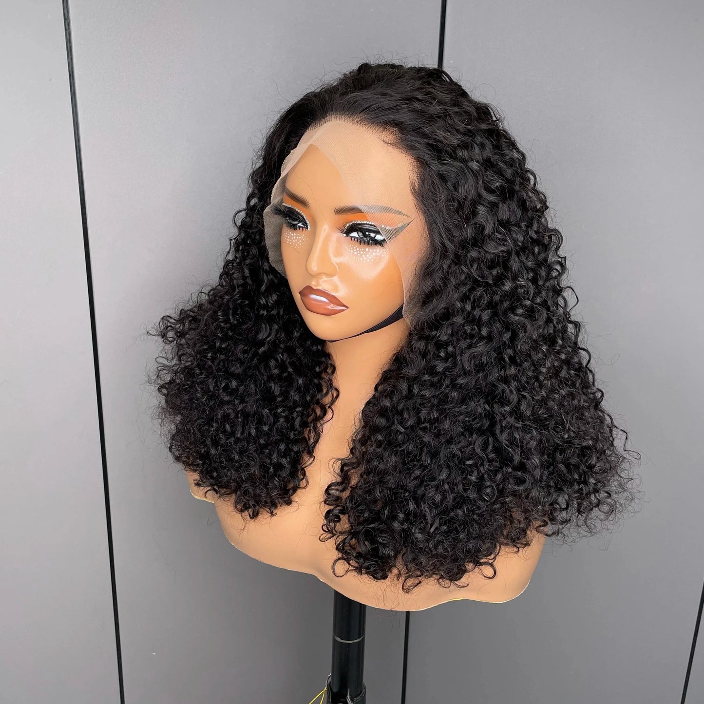 Pixie curly / 18 Inches Deep Wave Curly 13x4 Transparent Lace Front Wig Short Bob Lace Wig Baby Hair Human Hair 4x4 Lace Closure Wig for Black Women