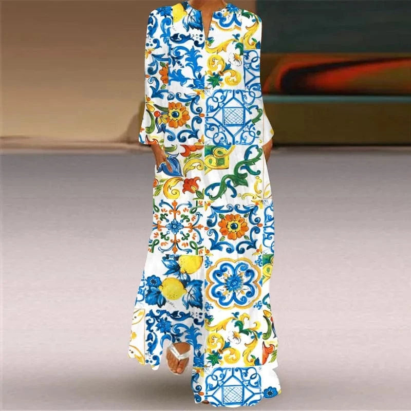 Plus Size 5XL NEW arrivals 2024 Human Face Printed Ladies Elegant Party Retro Long Dress Summer Fashion Casual African Dresses