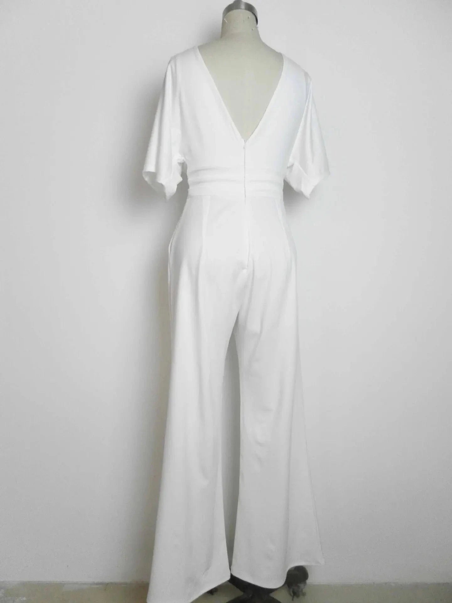 Plus Size Elegant Office Jumpsuits Women Long Rompers 2024 Summer Casual Solid Color Ruffled Off Shoulder Overalls Streetwear