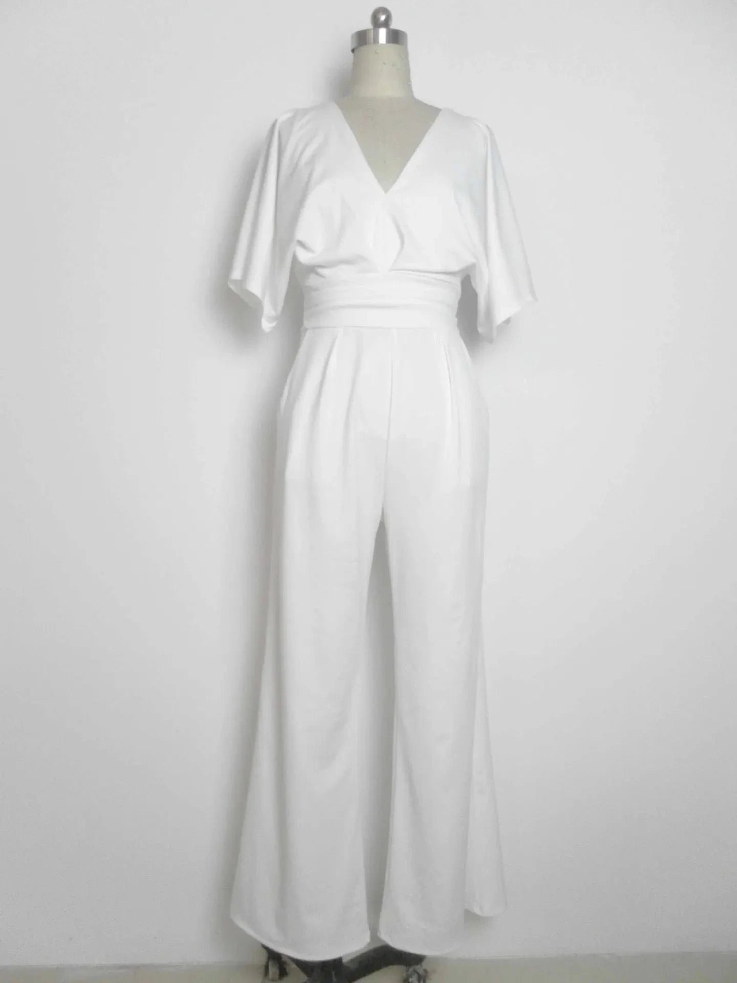 Plus Size Elegant Office Jumpsuits Women Long Rompers 2024 Summer Casual Solid Color Ruffled Off Shoulder Overalls Streetwear