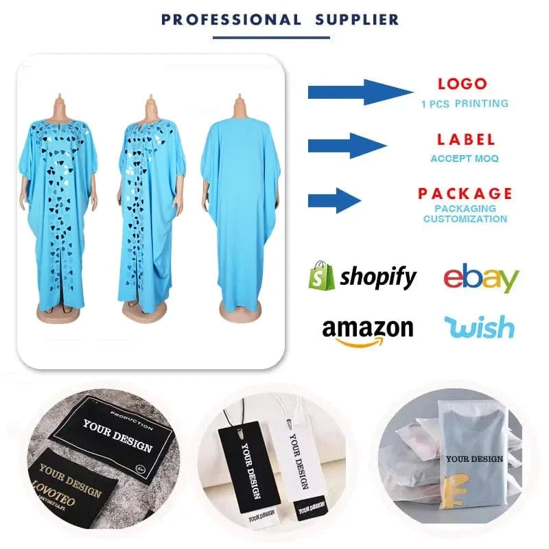 Plus Size Kaftan Dress for Women – Rhinestone Boubou