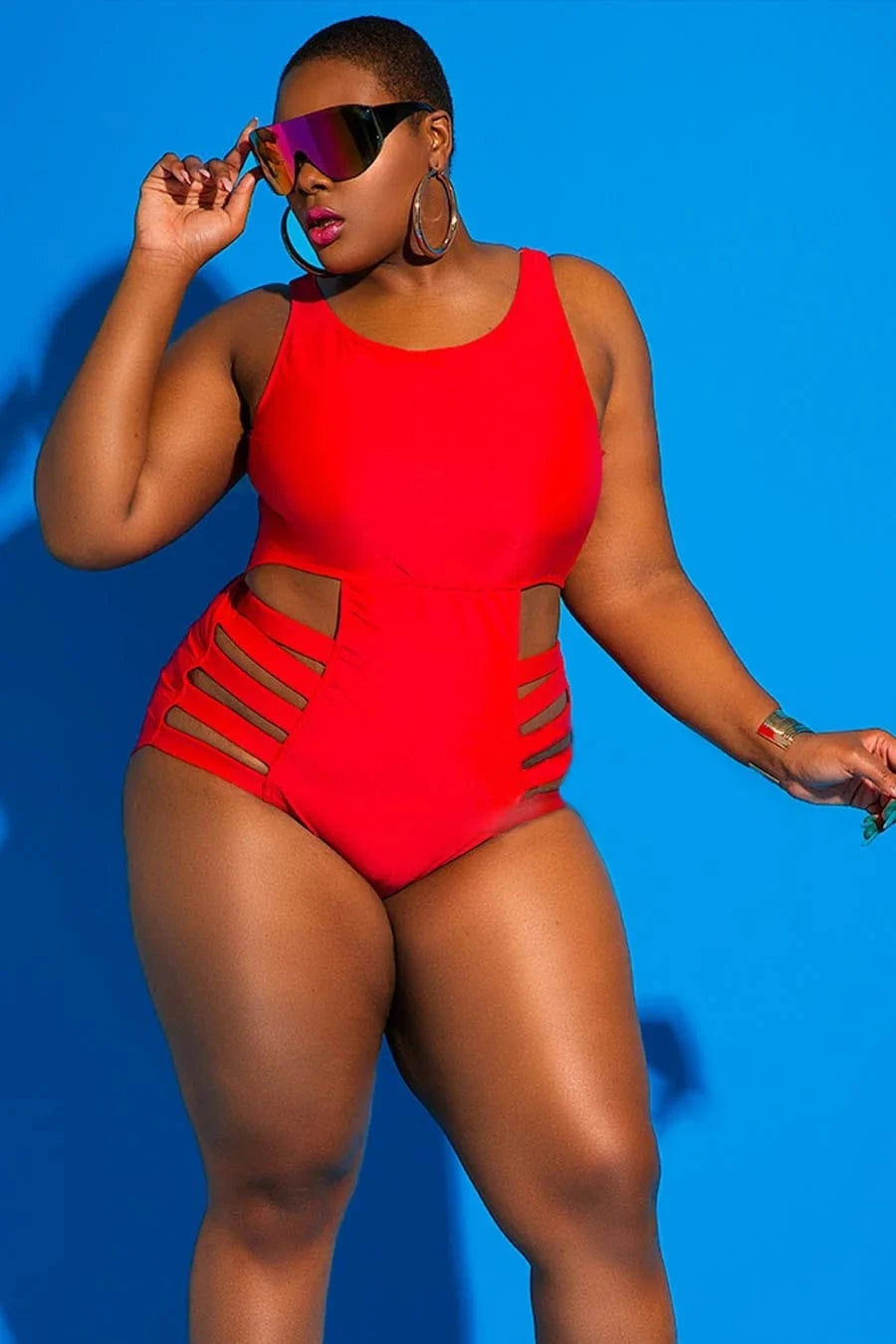 Plus Size Women's One Piece Swimsuit New Sexy Swimsuits for Lady