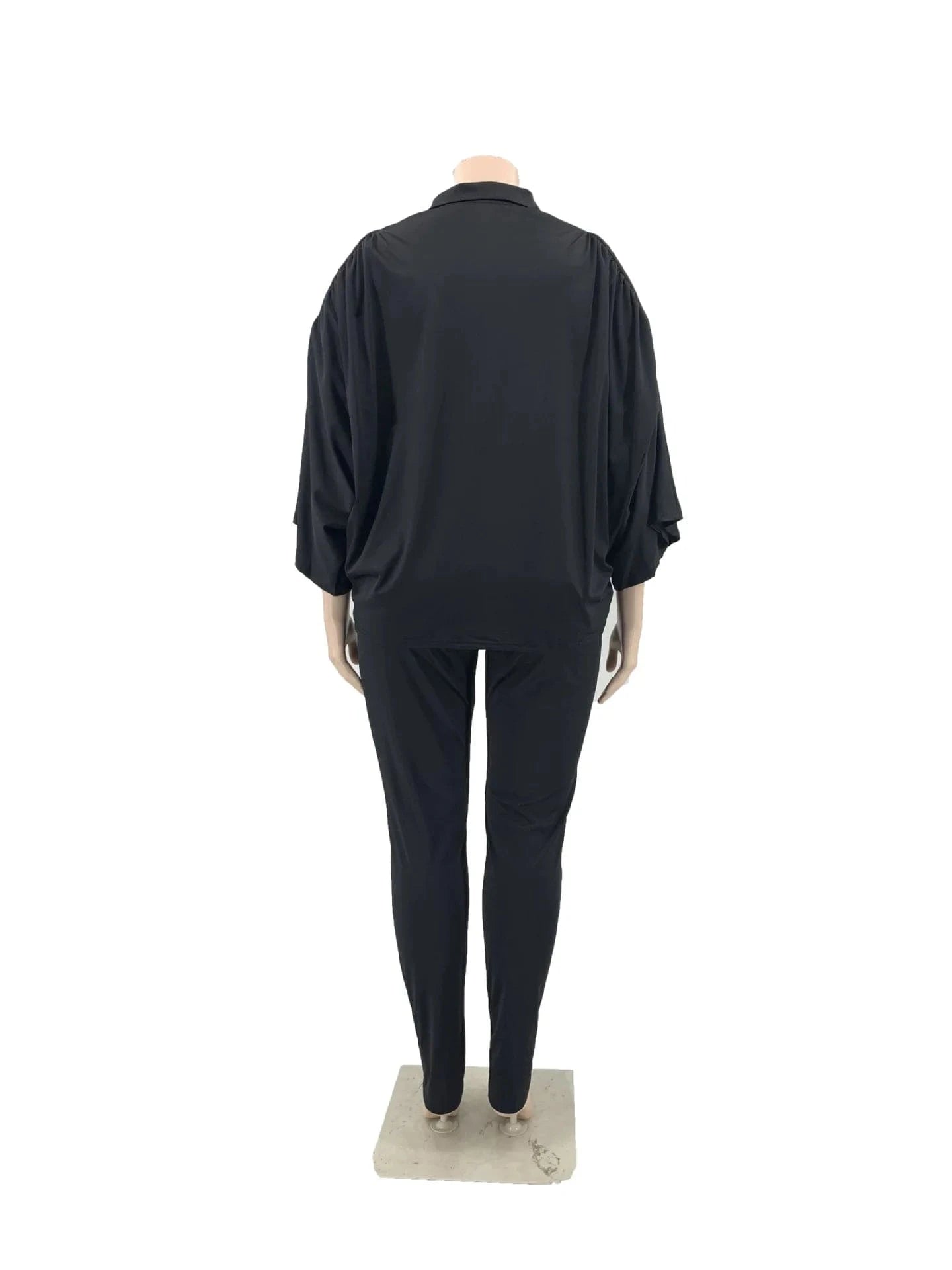 Plus Size Womens Sets Loose 2 Piece Pants Set for Women Clothing Hollow out Solid Two Piece Plus Size Set XL-5XL