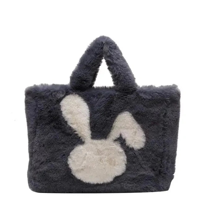 Plush Faux Fur Rabbit Tote