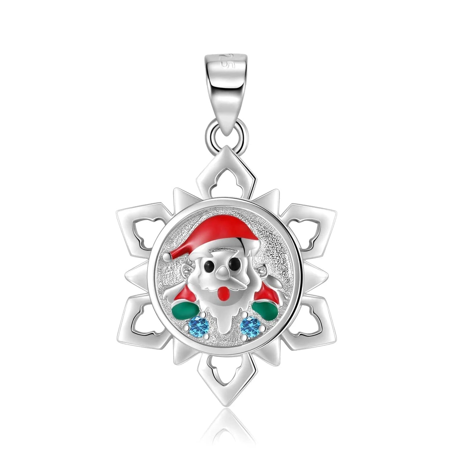 PNC0117 Snowflake Candy Sweet Cake Pendant for Necklace 925 Sterling Silver Fashion Pendant for Women Necklaces Jewelry Christmas Gift
