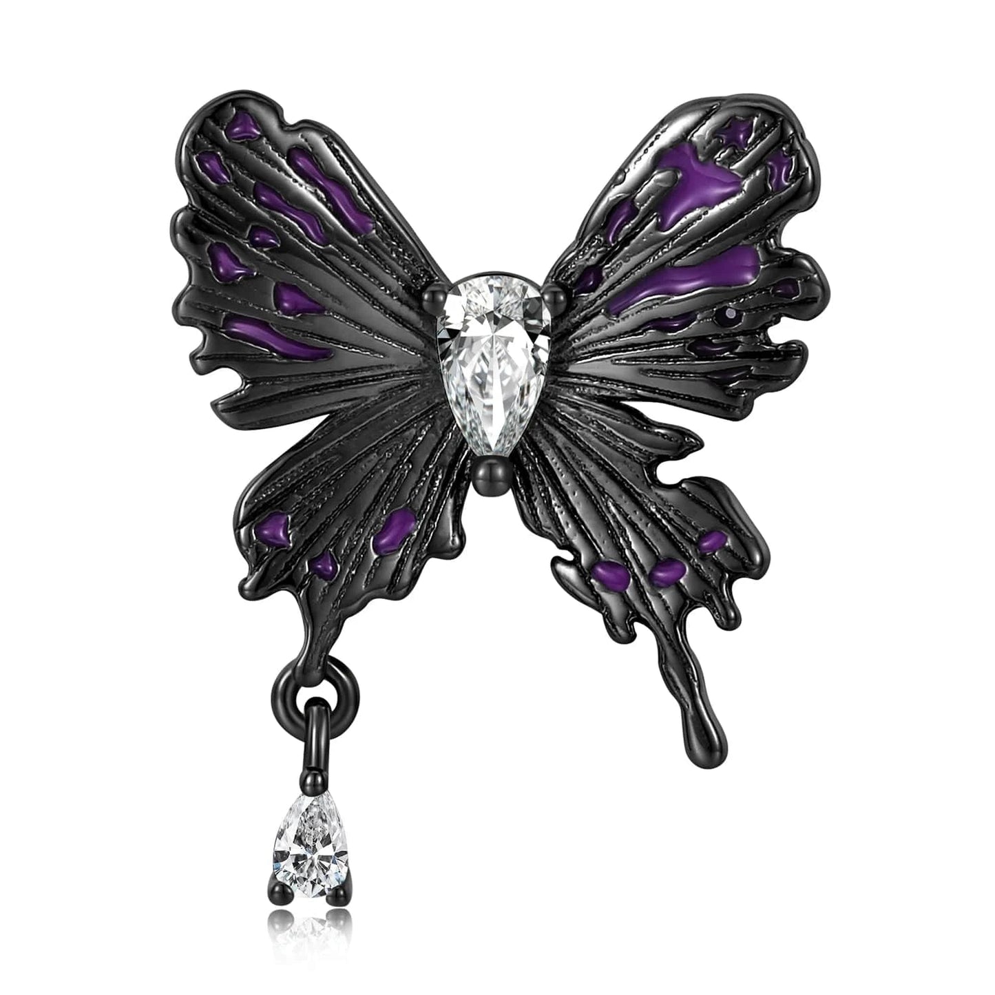 PNC0185 Butterfly Pendant Necklace Authentic 925 Sterling Silver Heart-shaped Pendant for Amazon Fine Necklaces Jewelry Women Accessory