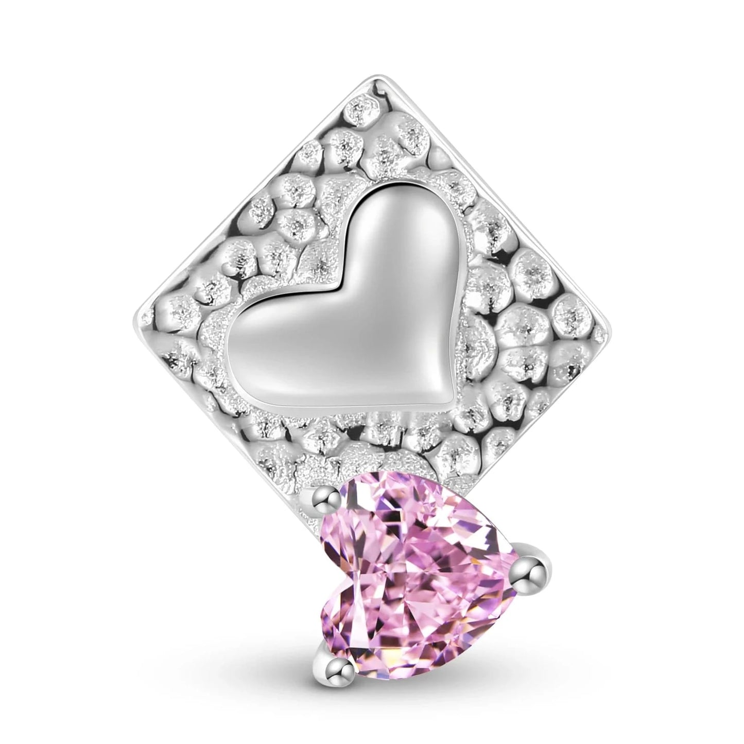 PNC0305 Luxury Geometric Lab Grown Diamond Necklace Genuine 925 Sterling Silver Heart Pendant for Women Necklaces Jewelry Wedding Gift