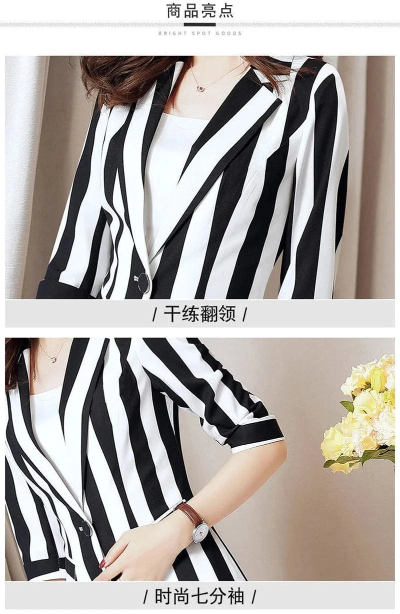 Polka Dot Ssuit Jacket Female Ins Spring Summer 2024 New Korean Thin Section Slim Fashion Print A Buckle Blazer Mother Tide 427