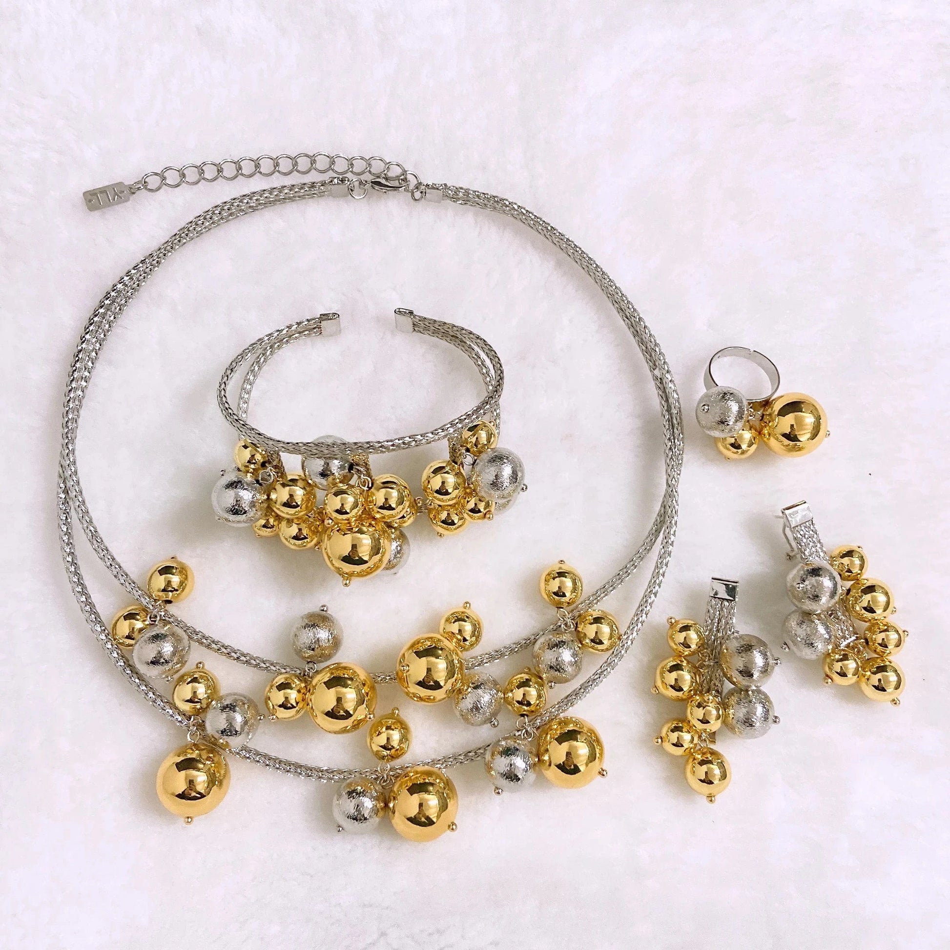 Popular Fashion Gold Plated Copper Dubai Brazilian Jewelry Set Latest Wedding Bridal Party Gift Birthday Factory Jewels