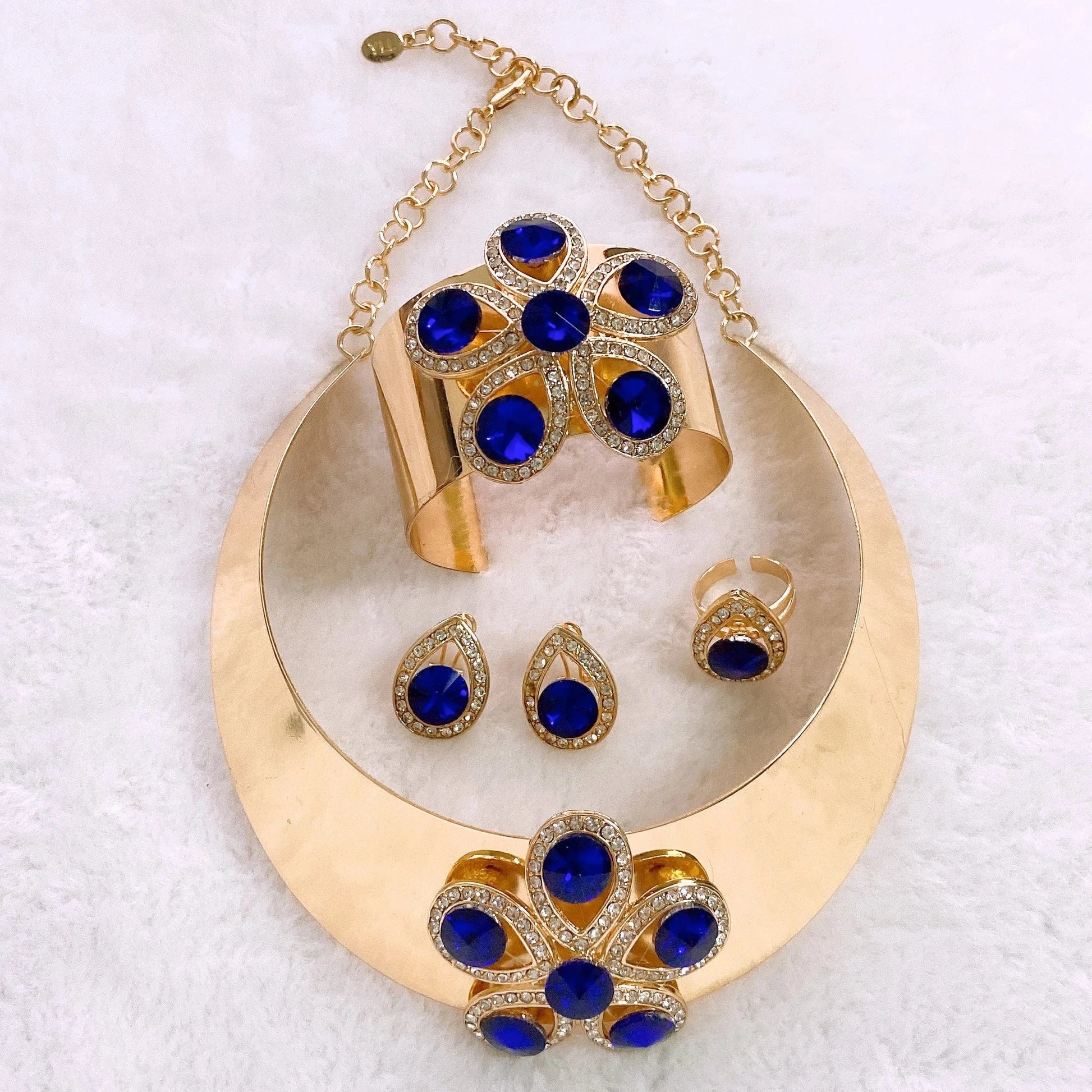 Popular Fashion Gold Plated Copper Dubai Brazilian Jewelry Set Latest Wedding Bridal Party Gift Birthday Factory Jewels