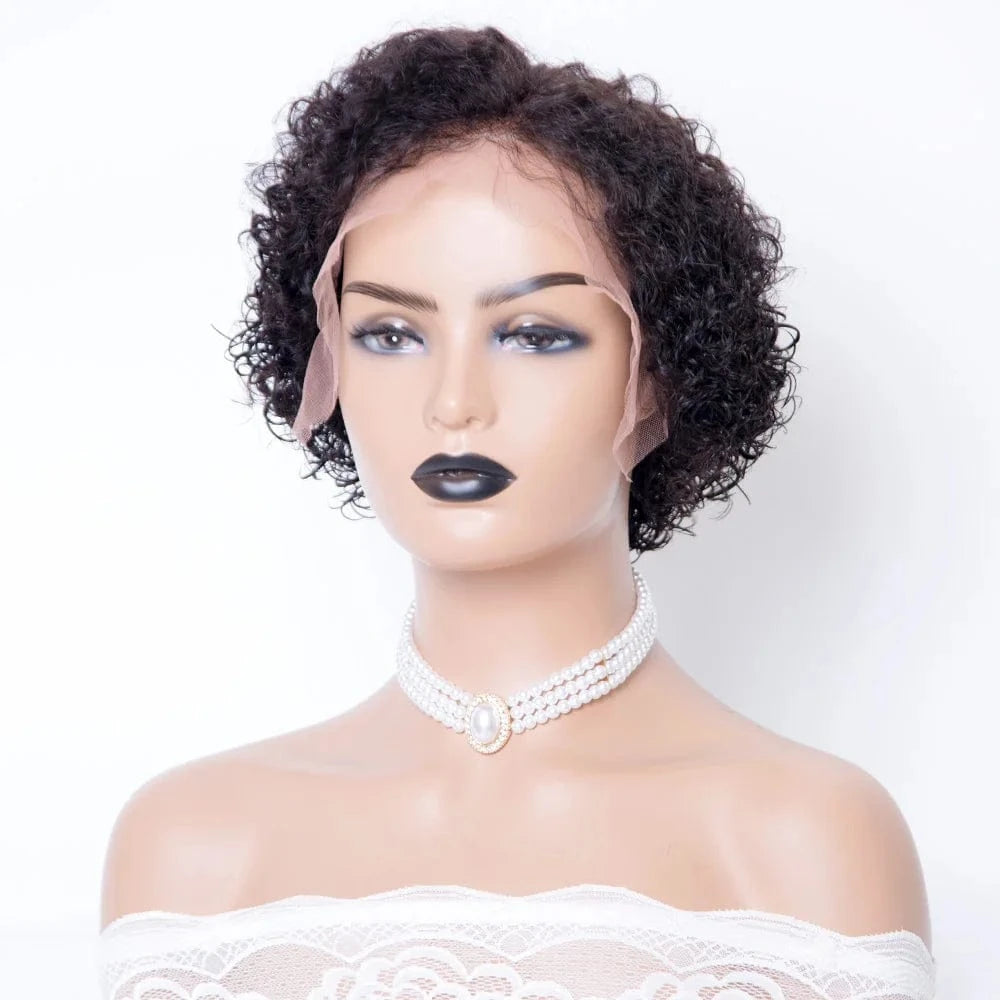 Premier Baby Hairline Curly Wig Hd Lace Front Wigs Human Hair New 4C Edges Curly Natural Hairline Toupee in Stock