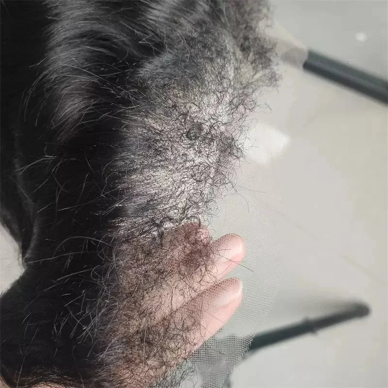 Premier Baby Hairline Curly Wig Hd Lace Front Wigs Human Hair New 4C Edges Curly Natural Hairline Toupee in Stock