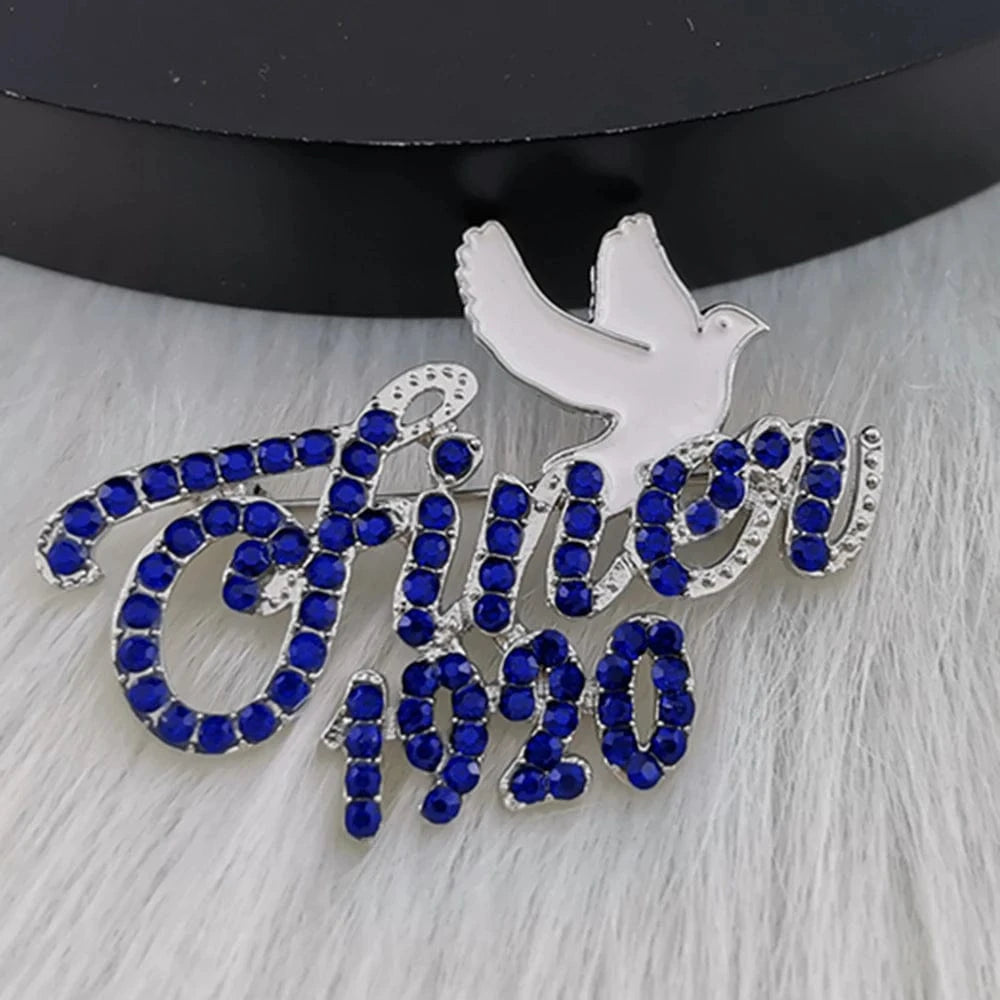 Pretty Girl Greek sorority university society letter college society crystal brooches Personalized gift Brooch Lapel Pin