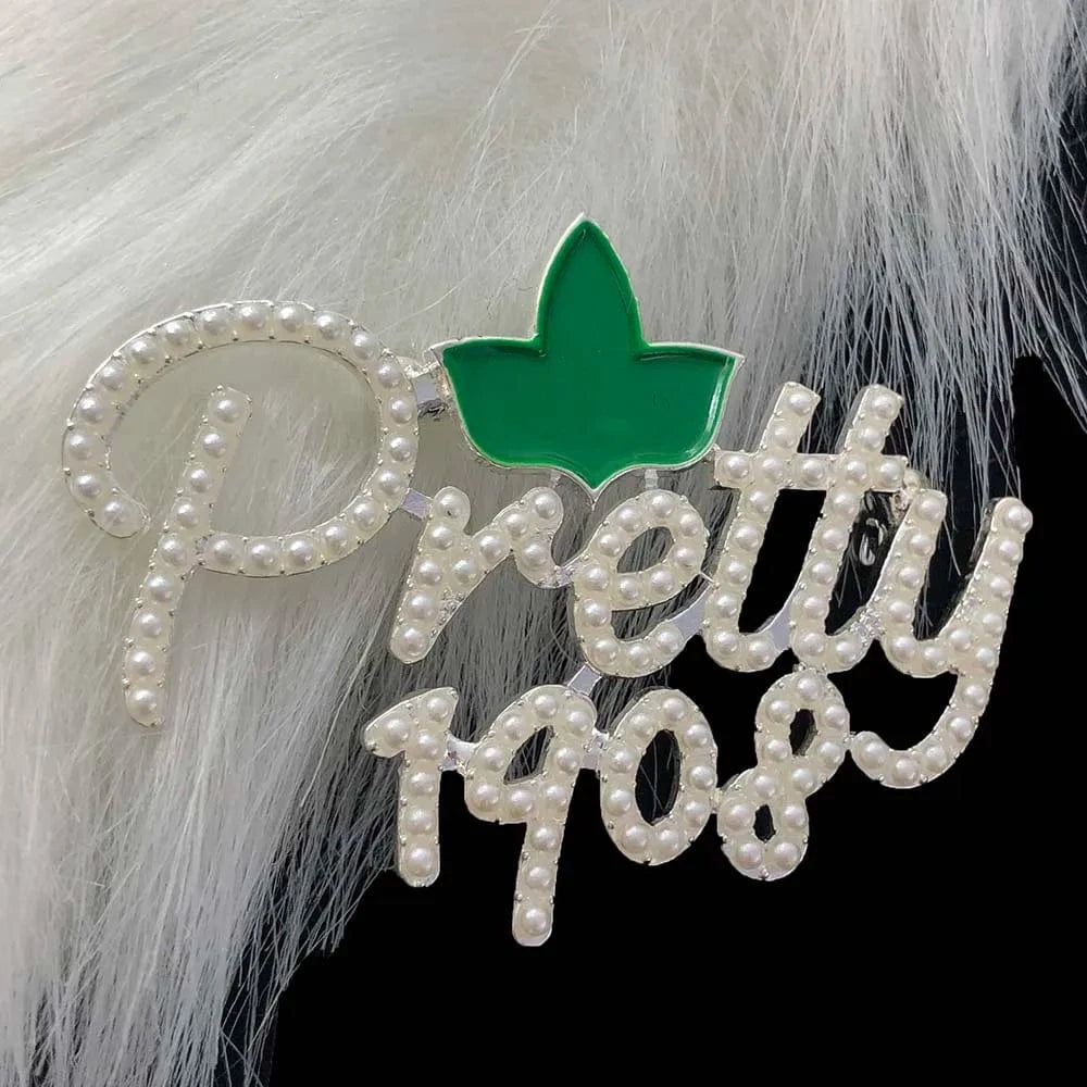 Pretty Girl Greek sorority university society letter college society crystal brooches Personalized gift Brooch Lapel Pin