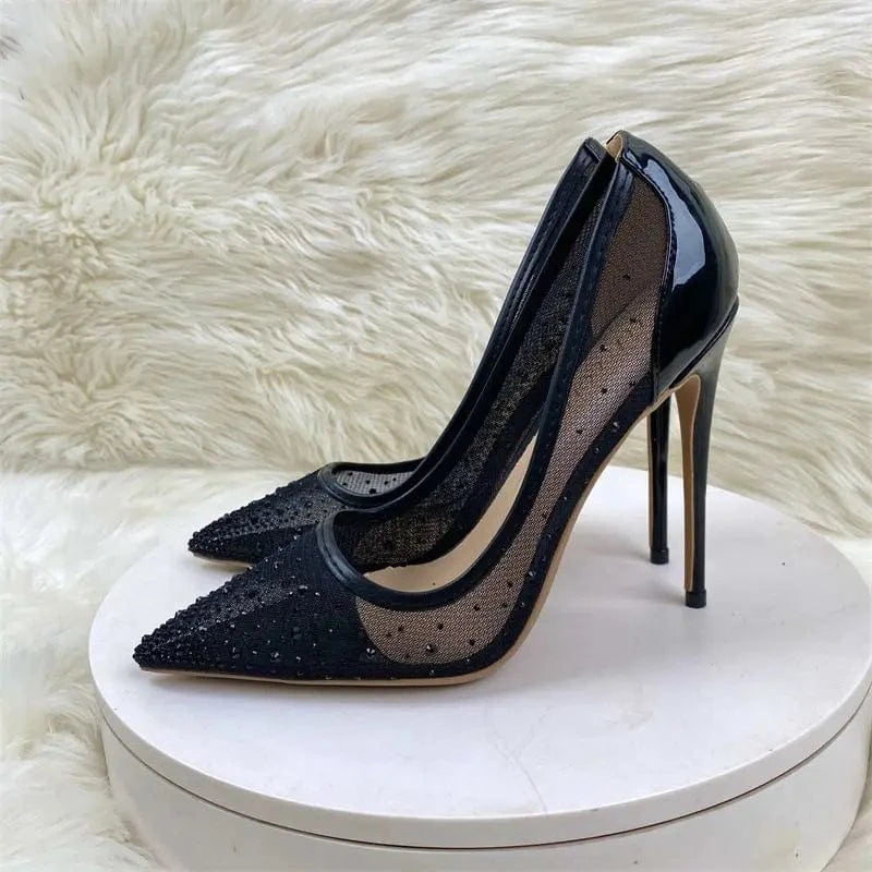 Pretty Mesh Chaussures-Femm Talon Fashion. Trending Job Shoes Studded  Sexy Stiletto Women's High Heels